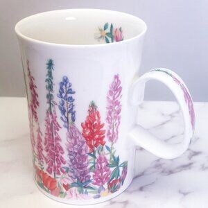 English Floral Garden Theme Dunoon Fine Bone China Tea Mug Helen Sandiford